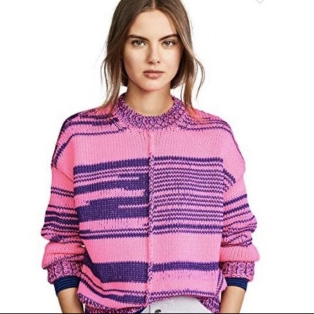 Isabel Marant Etoile | Zelma Striped Sweater in Pink Purple | S